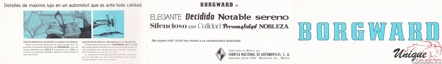 1967 Borgward (Mexico) Brochure Page 5